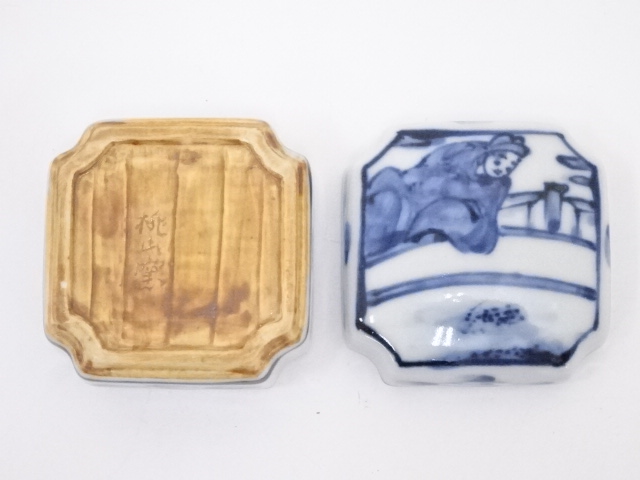 桃山窯造　呉須周茂叔香合